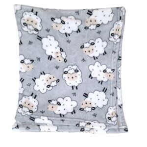 Parents Choice Sheep Lamb Gray Lovey Security Blanket 32" X 35"